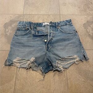 Distressed Denim Shorts